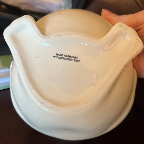 Easter Bunny 3-D White Polka Dot Bow Tie Candy Trinket Bowl Dish - Picture 7 of 15